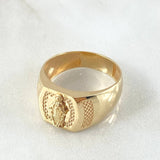 Anillo Virgen Milagrosa Punteado 3.55gr / T7 1/4 / Oro Amarillo 18K