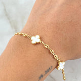 Bracelet GC Clover 3.9gr / 7.1in / 18K Gold -