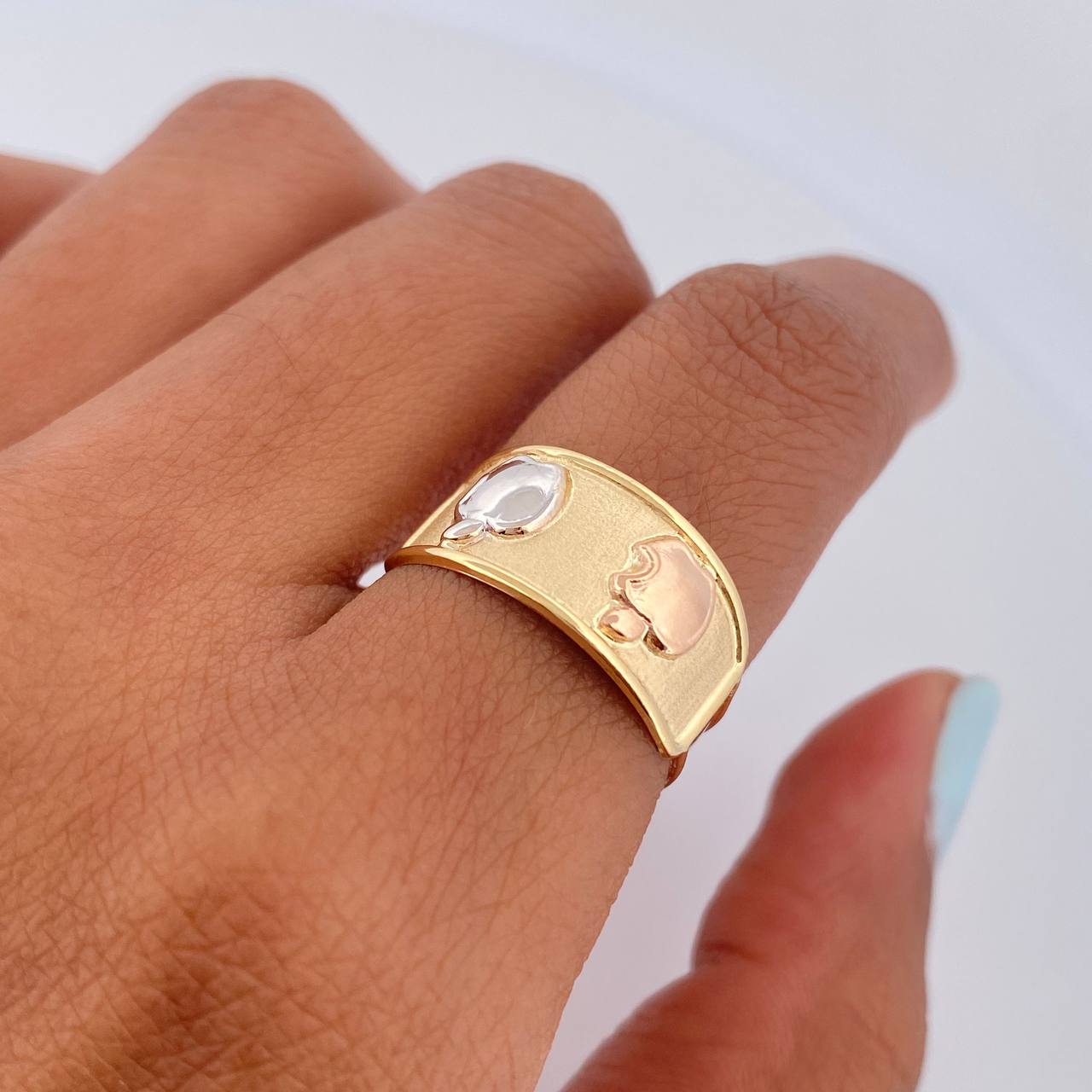 Apple Ring 1.8g / T8 1/2 Three Golds 18K