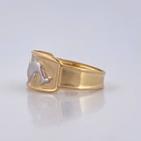 Dolphin Ring 1.65gr / Size 6 1/2 / 18K Gold &