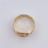 Dolphin Ring 1.65g / Size 5 3/4 Three Golds 18K