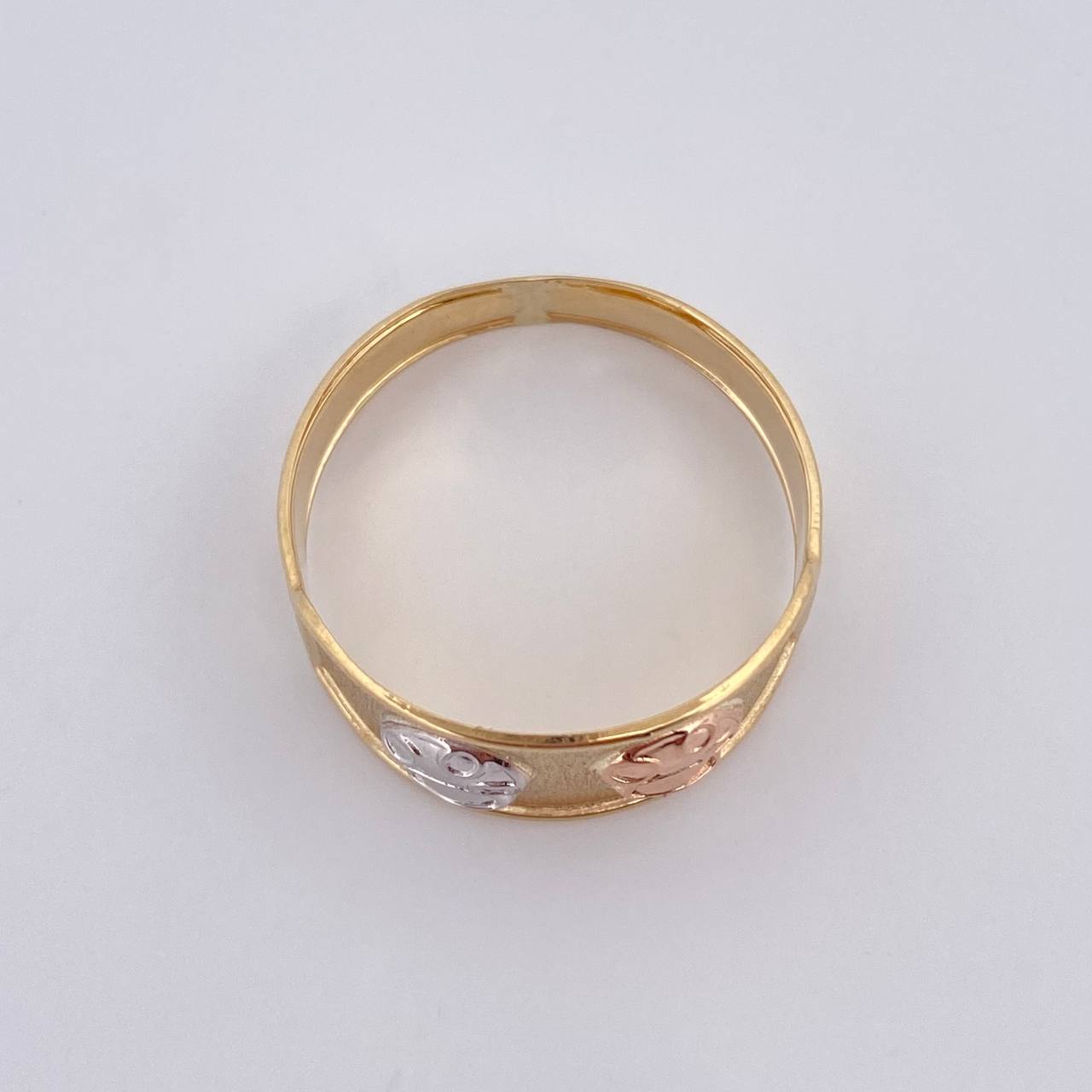 Mushroom Ring 1.65g / Size 6 1/4 Three Golds 18K