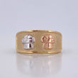 Mushroom Ring 1.7gr / Size 8 3/4 / 18K Gold &