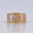 Mushroom Ring 1.65g / Size 6 1/4 Three Golds 18K