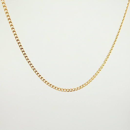 Cadena Cubana 2.25gr / 19 3/4 in / 1.7mm Oro Amarillo +1 18K ©