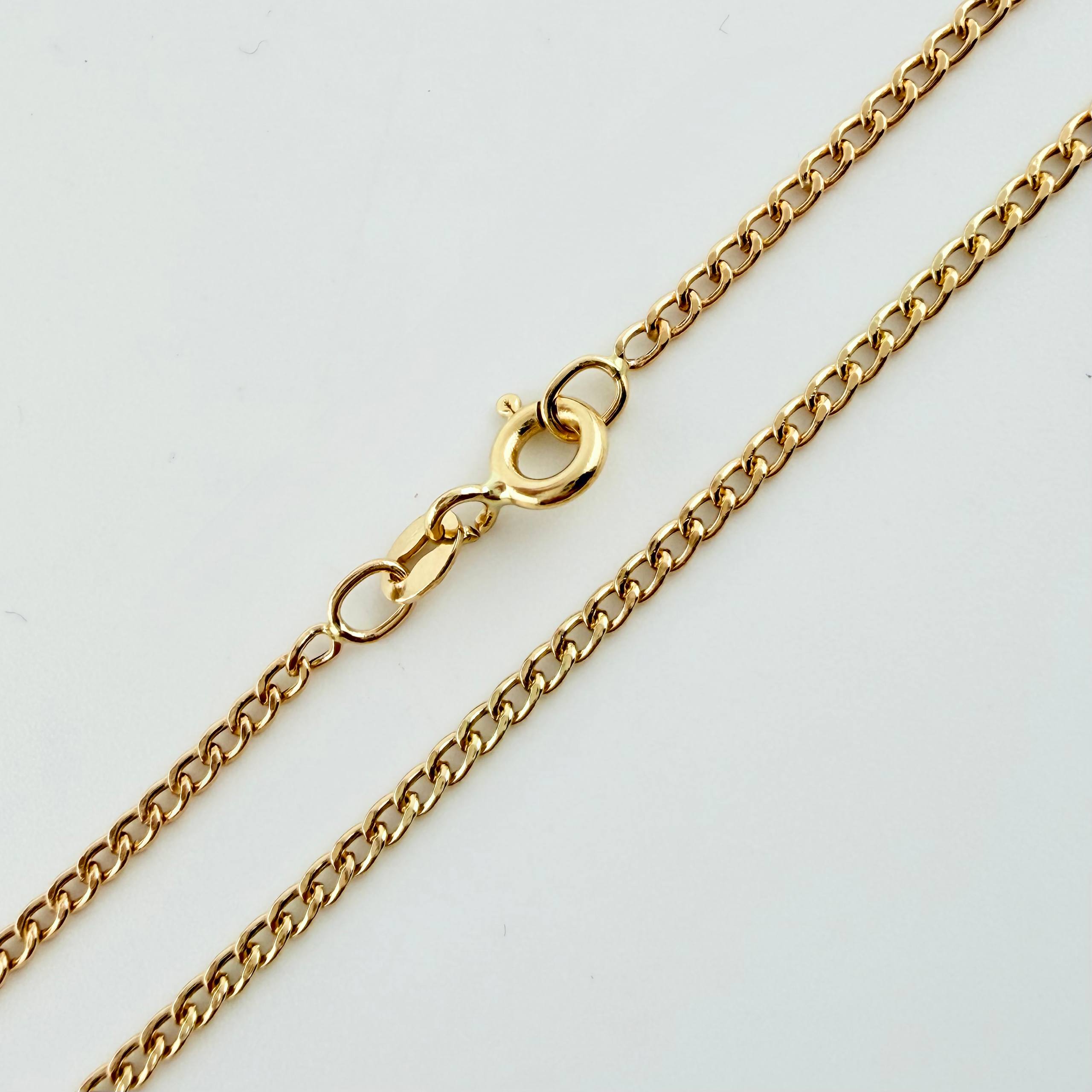 Cadena Cubana 2.25gr / 19 3/4 in / 1.7mm Oro Amarillo +1 18K ©