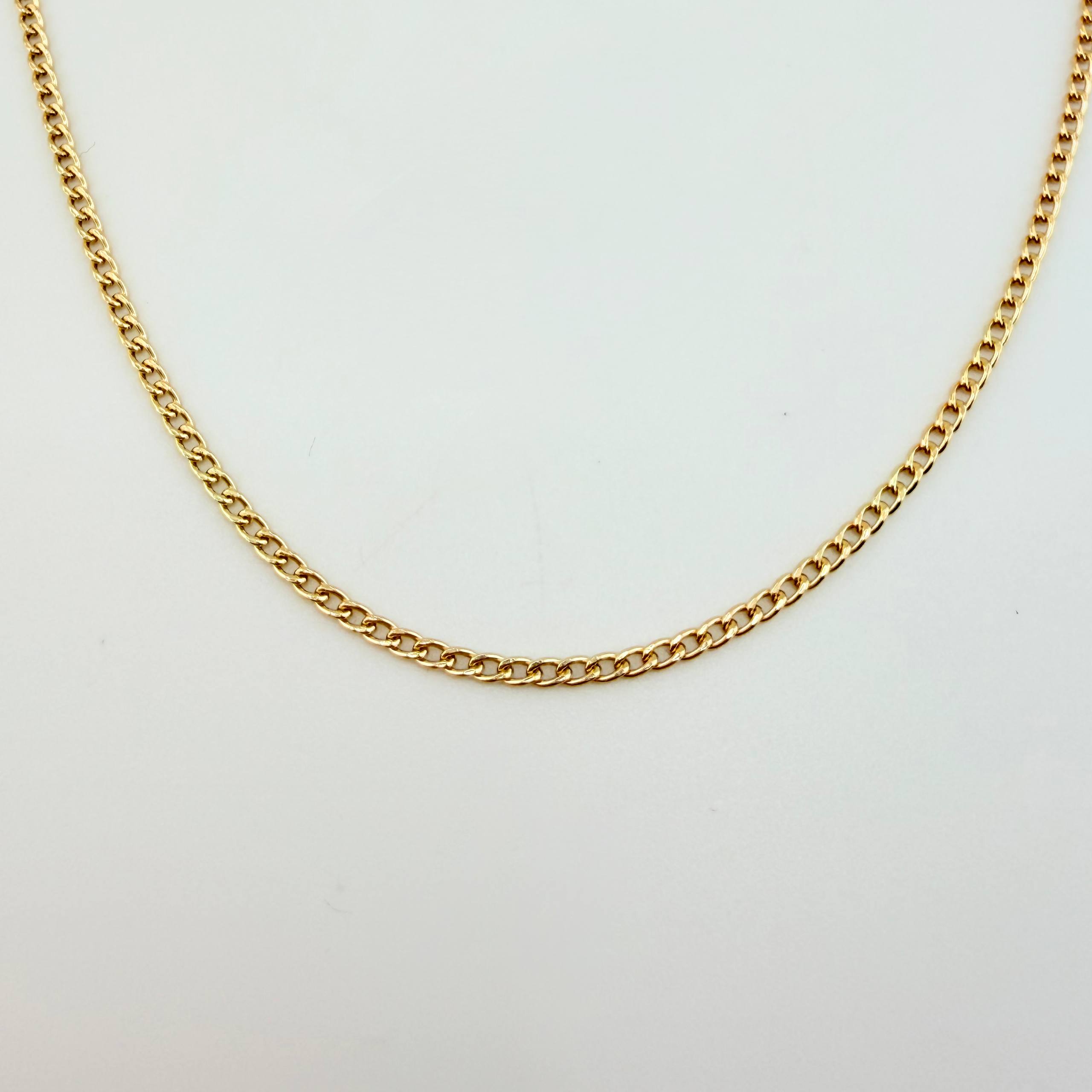 Cadena Cubana 2.2gr / 19 3/4 in / 1.7mm Oro Amarillo +1 18K ©