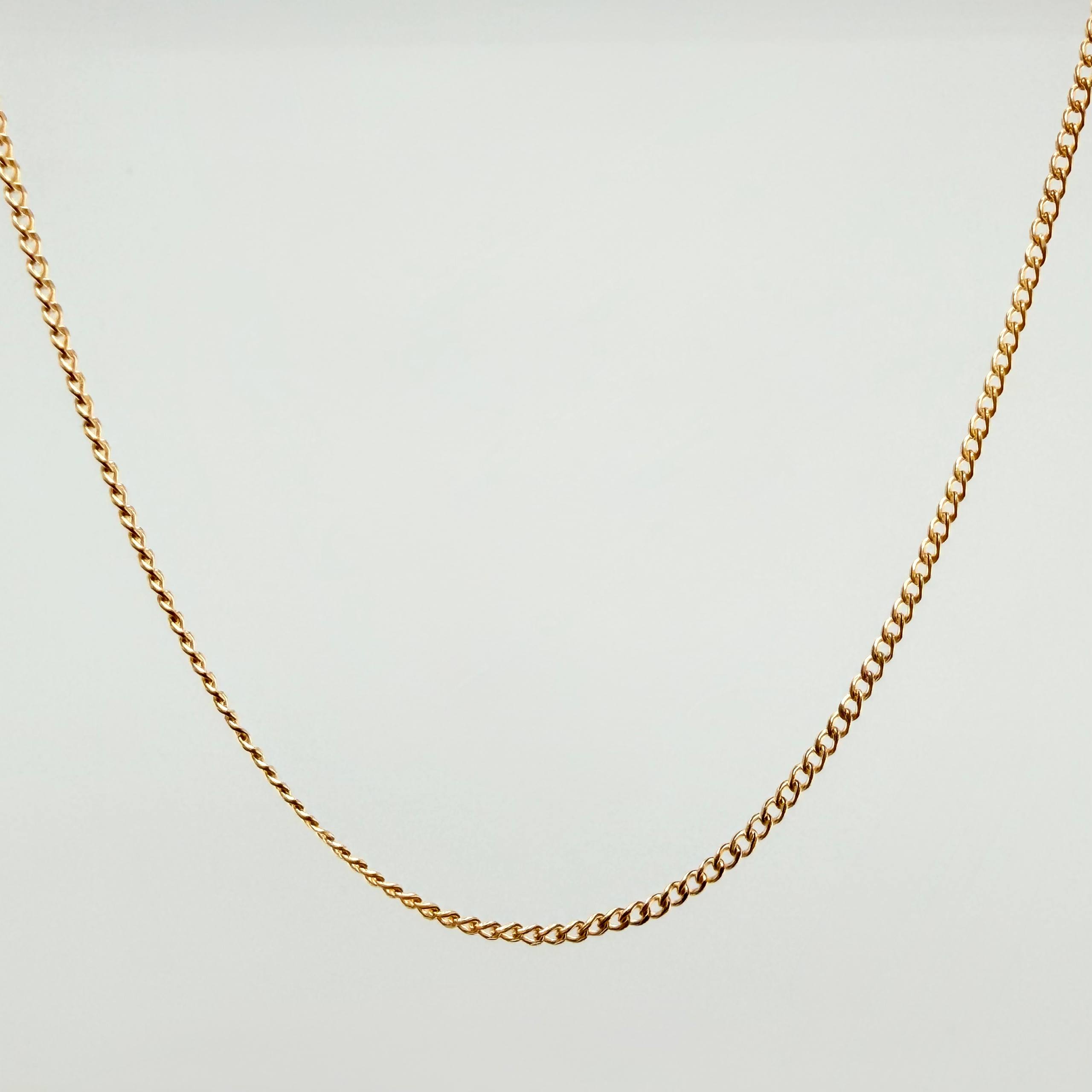 Cadena Cubana 2.2gr / 19 3/4 in / 1.7mm Oro Amarillo +1 18K
