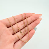 Cadena Cubana 2.25gr / 19 3/4 in / 1.7mm Oro Amarillo +1 18K