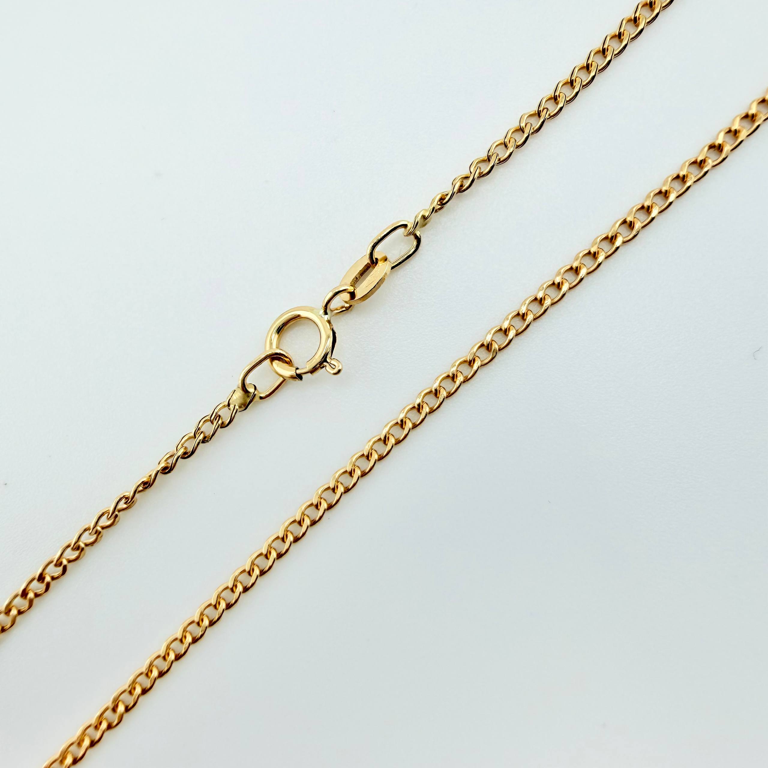 Cadena Cubana 2.2gr / 19 3/4 in / 1.7mm Oro Amarillo +1 18K