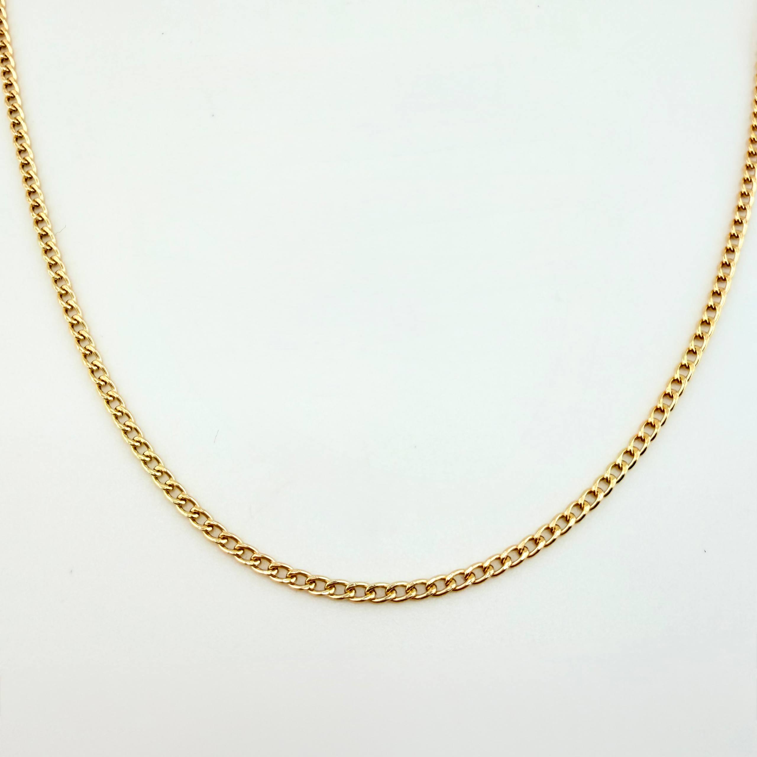 Cadena Cubana 1.3gr / 19 3/4 in / 1.5mm Oro Amarillo +1 18K