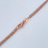 Franco Chain 5.5gr / 23 3/4 in / Two-Tone White Rose +3 18K $