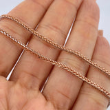 Franco Chain 5.5gr / 23 3/4 in / Two-Tone White Rose +3 18K $