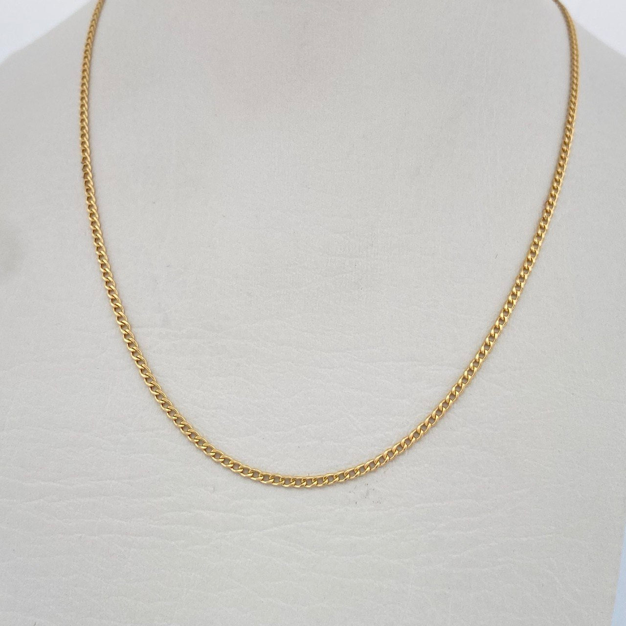 Cadena Cubana 1gr / 16 in / Oro Amarillo +1 18K $