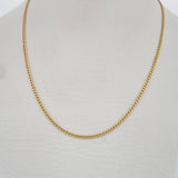 Cadena Cubana 1gr / 16 in / Oro Amarillo +1 18K $