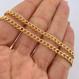 Cadena Cubana 12.45gr / 25 1/2 in / Oro Amarillo +1 18K $