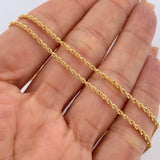 Rope Chain 1.5gr / 17 3/4 in / 18K Gold +3 $