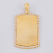 Pendant Rectangular Oval Plate 4.85 g / 1 1/2 in 18K Yellow Gold
