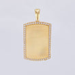 Dije Placa Rectangular Ovalada 3.7 g / 1 1/4 in Oro Amarillo 18K
