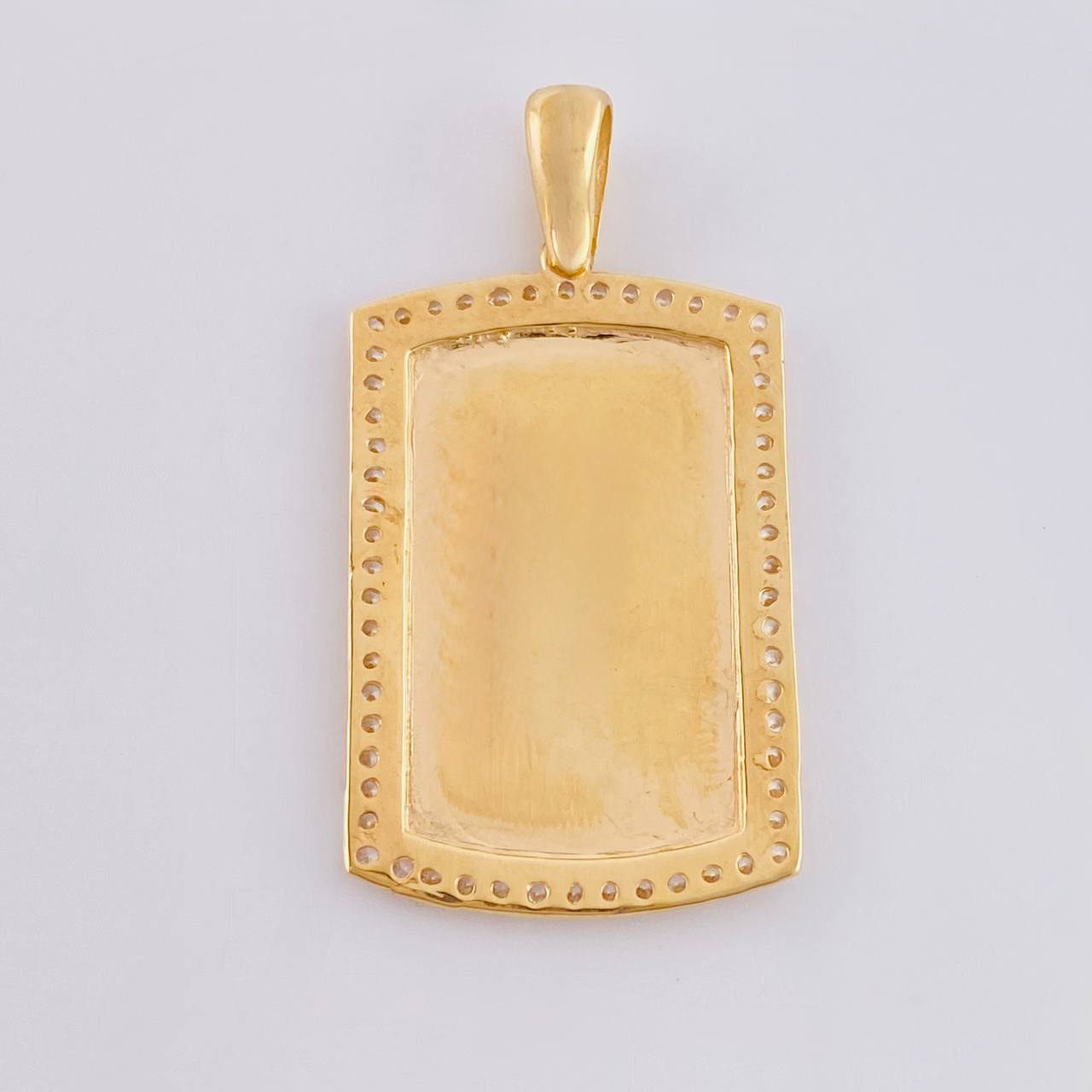 Dije Placa Rectangular Ovalada 6.45g / 1 3/4 in Oro Amarillo 18K