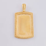 Dije Placa Rectangular Ovalada 5 g / 1 1/2 in Oro Amarillo 18K