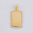 Oval Rectangular Plate Pendant 2.65 g / 1 in 18K Yellow Gold