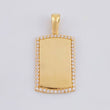 Dije Placa Rectangular Ovalada 2.65 g / 1 in Oro Amarillo 18K