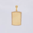 Dije Placa rectangular Ovalada 3.9g / 1 1/4 in Oro Amarillo 18K