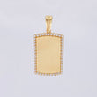 Dije Placa Rectangular Ovalada 3.45 g / 1 1/4 in Oro Amarillo 18K