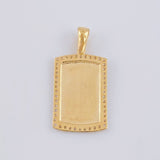 Oval Rectangular Plate Pendant 3.9g / 1 1/4 in 18K Yellow Gold