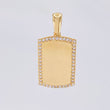 Dije Placa rectangular Ovalada 2.25g / 1 in Oro Amarillo 18K