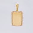 Pendant Rectangular Oval Plate 2.55 g / 1 in 18K Yellow Gold