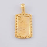 Pendant Rectangular Oval Plate 2.5 g / 1 in 18K Yellow Gold