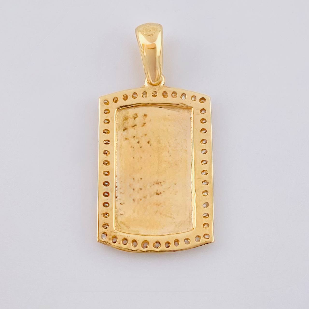 Pendant Rectangular Oval Plate 2.55 g / 1 in 18K Yellow Gold