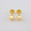 Plain Bead Stud Earrings 0.65 g / in / 6 mm Yellow Gold 18K