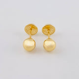 Plain Bead Stud Earrings 0.65 g / in / 6 mm Yellow Gold 18K