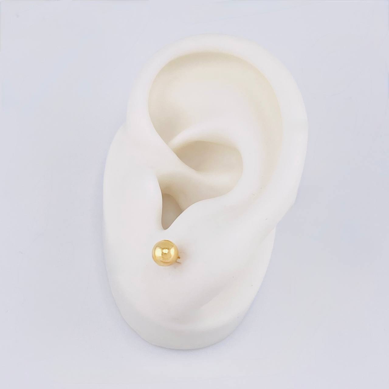 Topos Bola Lisa 0.5 g / in / 5 mm Oro Amarillo 18K