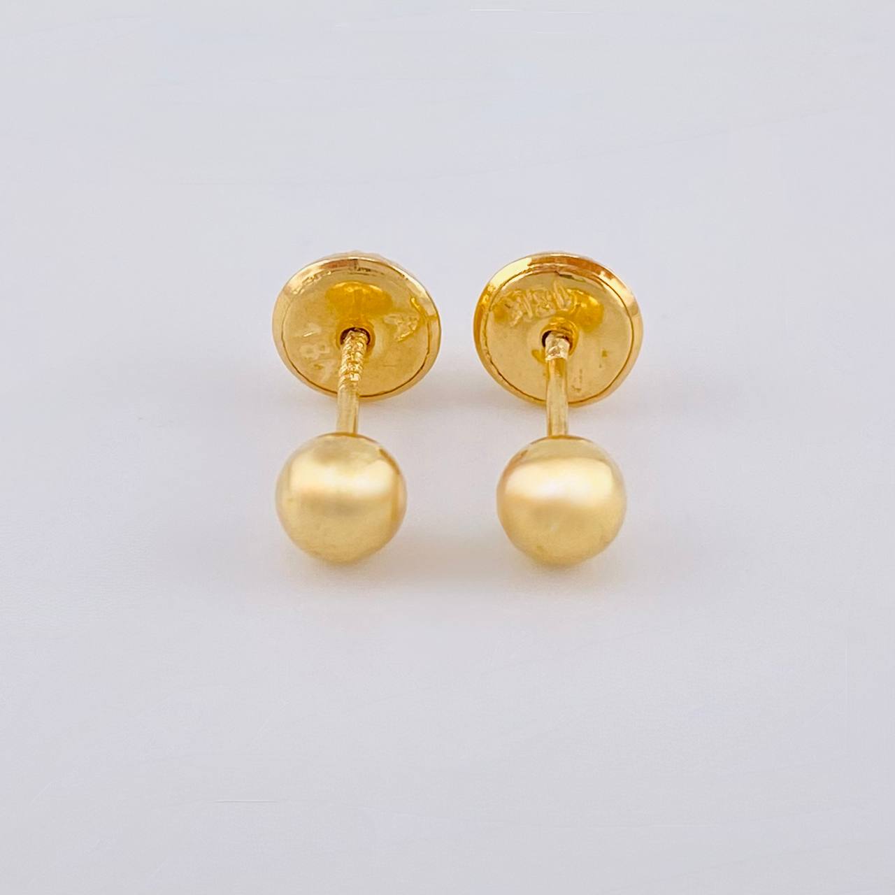 Topos Bola Lisa 0.45 g / in / 4 mm Oro Amarillo 18K