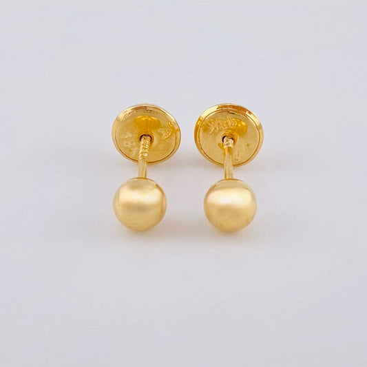 Topos Bola Lisa 0.45 g / in / 4 mm Oro Amarillo 18K