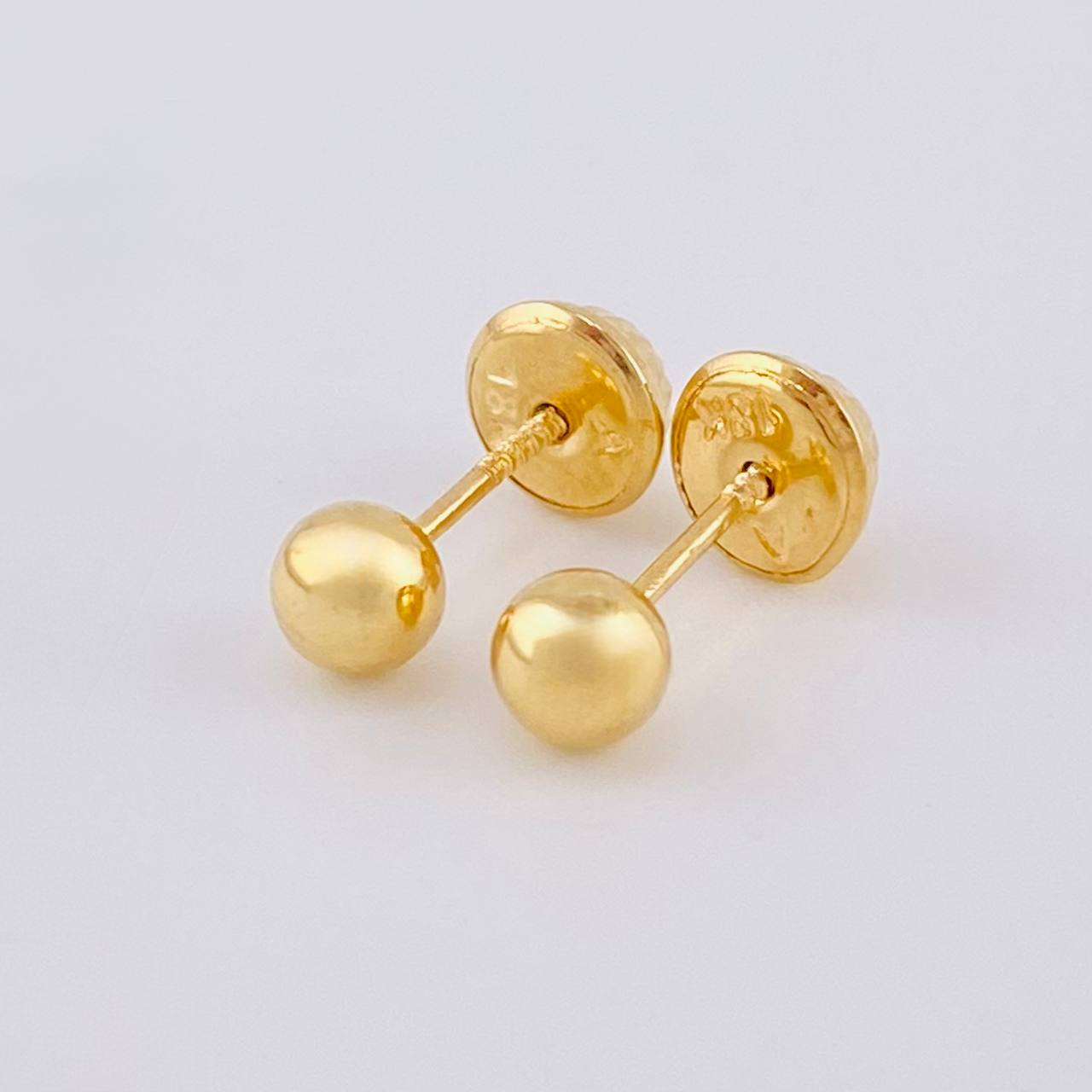 Topos Bola Lisa 0.45 g / in / 4 mm Oro Amarillo 18K