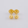 Diamond Cut Bead Stud Earrings 0.6 g / in / 5 mm Yellow Gold 18K