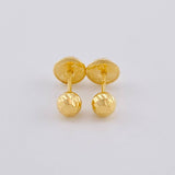 Diamond Cut Bead Stud Earrings 0.6 g / in / 5 mm Yellow Gold 18K