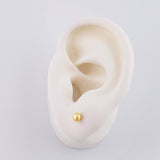 Diamond Cut Bead Stud Earrings 0.6 g / in / 5 mm Yellow Gold 18K