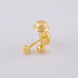 Diamond Cut Bead Stud Earrings 0.6 g / in / 5 mm Yellow Gold 18K