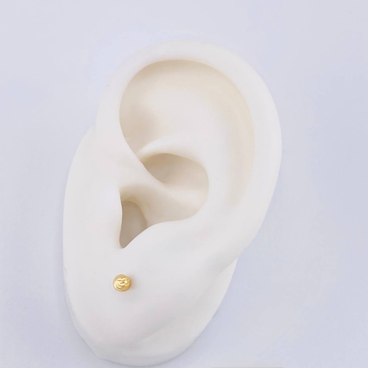 Diamond Cut Bead Stud Earrings 0.6 g / in / 5 mm Yellow Gold 18K