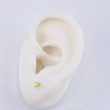 Diamond Cut Bead Stud Earrings 0.6 g / in / 5 mm Yellow Gold 18K