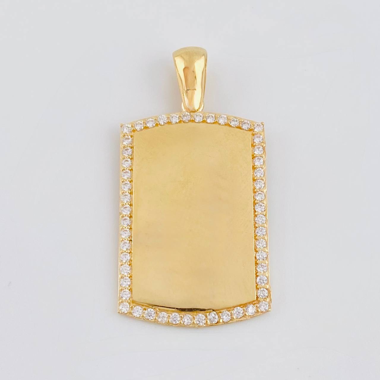 Dije Placa Rectangular Ovalada 6.2 g / 1 1/2 in Oro Amarillo 18K
