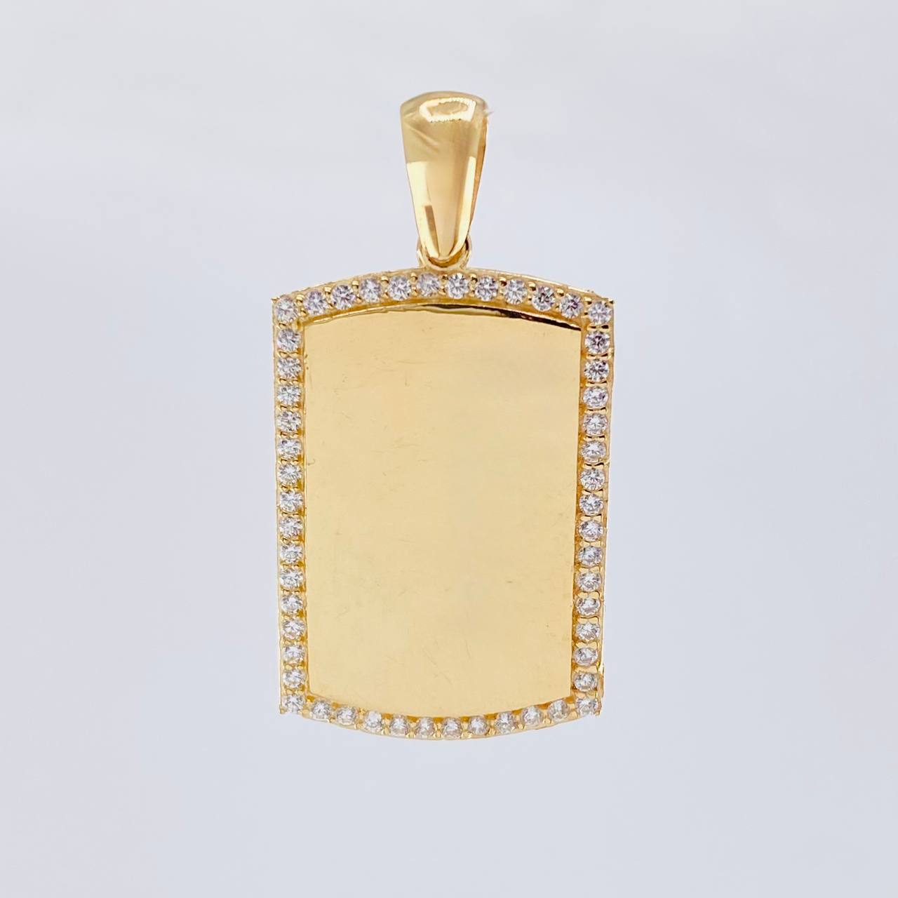 Dije Placa Rectangular Ovalada 6.2 g / 1 1/2 in Oro Amarillo 18K