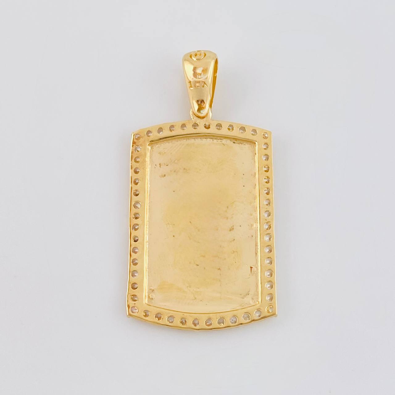 Dije Placa Rectangular Ovalada 6.2 g / 1 1/2 in Oro Amarillo 18K