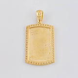 Dije Placa Rectangular Ovalada 6.2 g / 1 1/2 in Oro Amarillo 18K